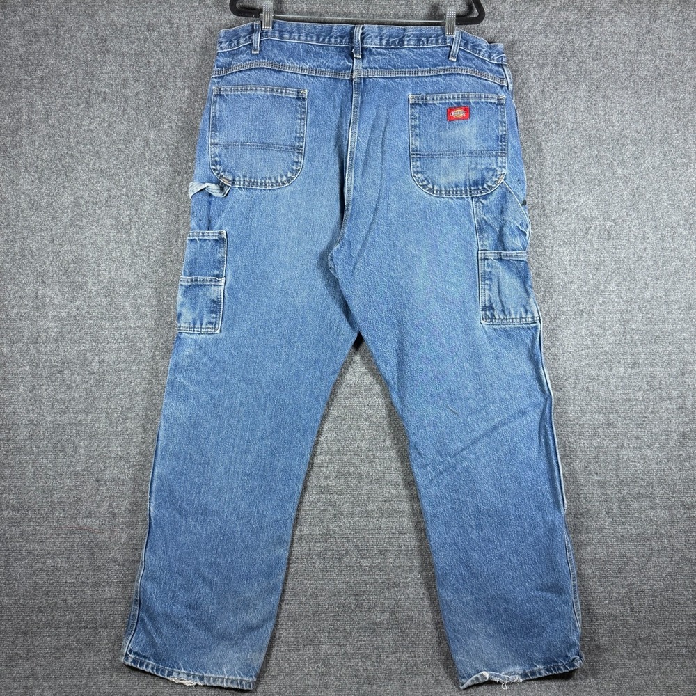Dickies Carpenter Jeans Blue Denim Painter Workwear Pants Y2K Mens 42x32 #3299